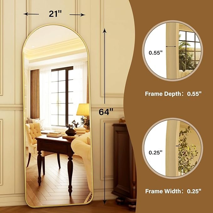 arched floor mirror