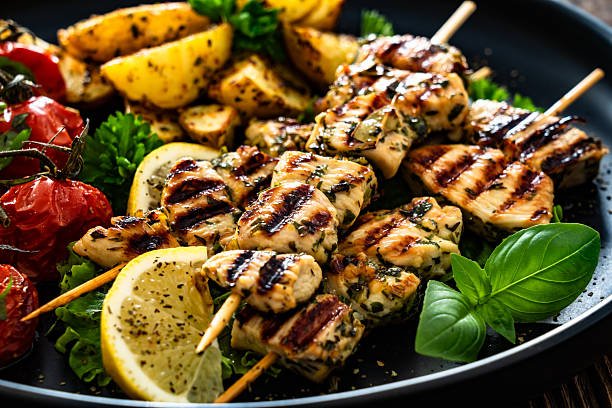 Grilled Lemon Herb Chicken Skewers