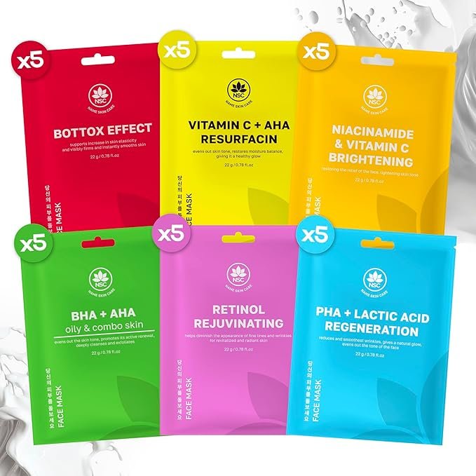 Korean Beauty Sheet Mask Collection 5 Pack