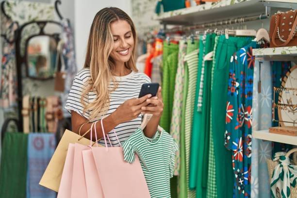woman buying from online fashion