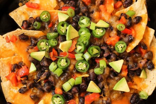 Loaded Black Bean Sweet Potato Nachos