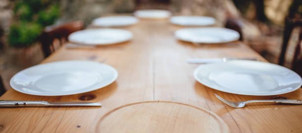 Outdoor backyard wooden dining table setup Set Your Table