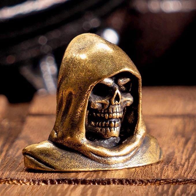 Aged Brass Skull Accent