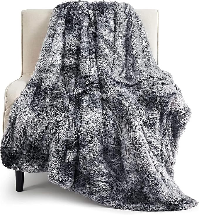 Plush Faux Fur Throw Blanket