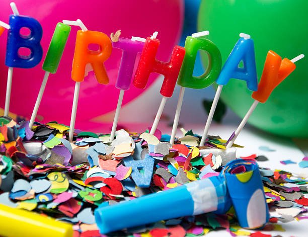 colorful birtday decoration