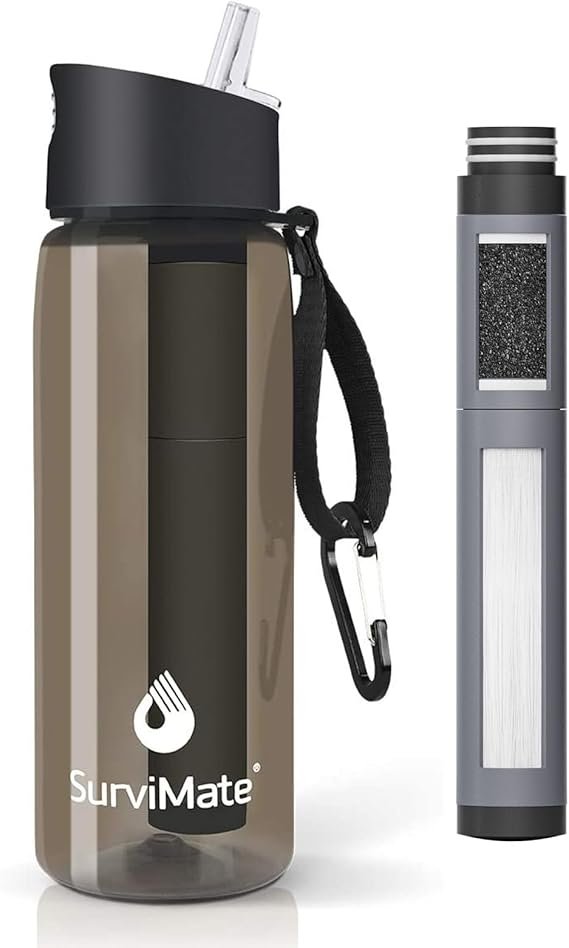 reusable water bottle with built in filter