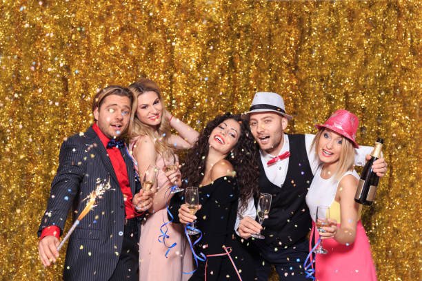 friends celebrating the new year together